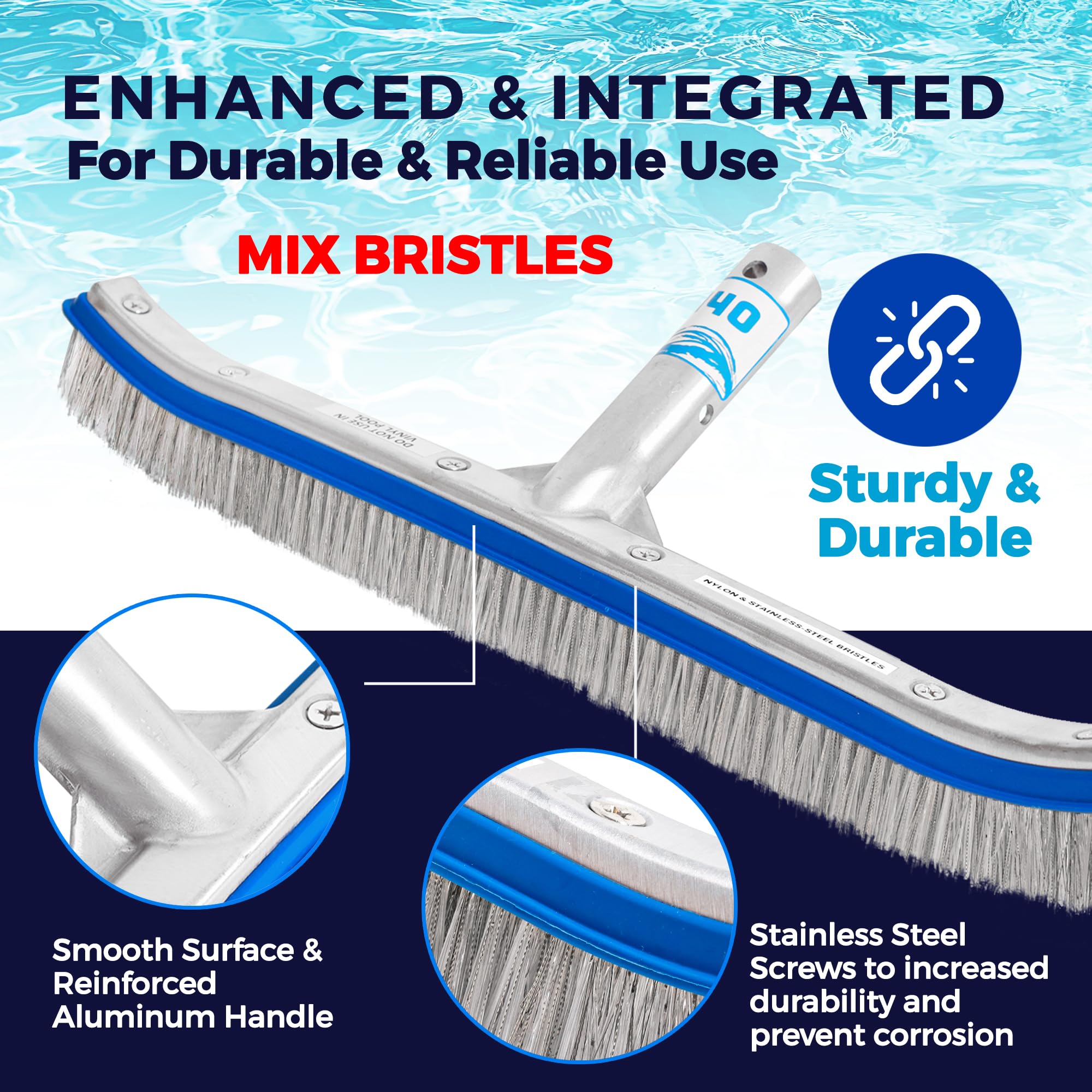 440 Combo is suitable for inground concrete, gunite, and plaster surfaces.