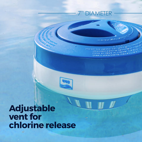 440 Pool Chlorine Floater capacity five tablets for varied pool sizes.