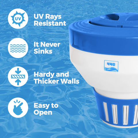 440 Works with both small and large pools for versatile maintenance.