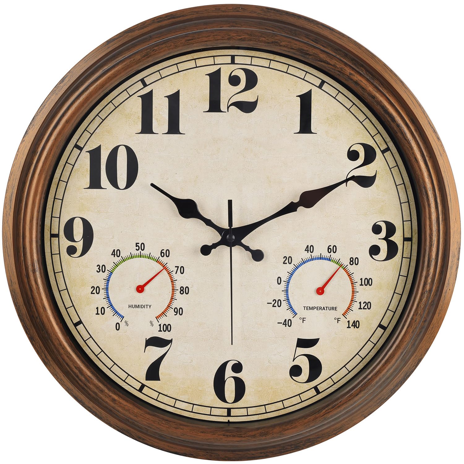 45MinST bronze vintage wall clock front view adds timeless decor.