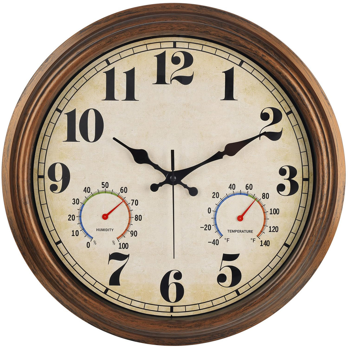 45MinST bronze vintage wall clock front view adds timeless decor.