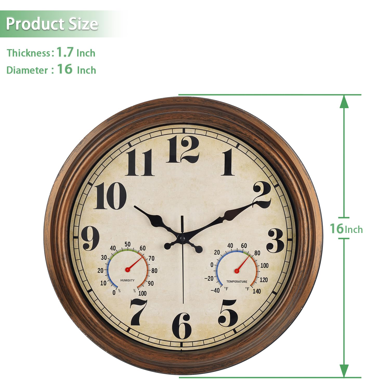 45MinST bronze wall clock poolside ready for porch installation.