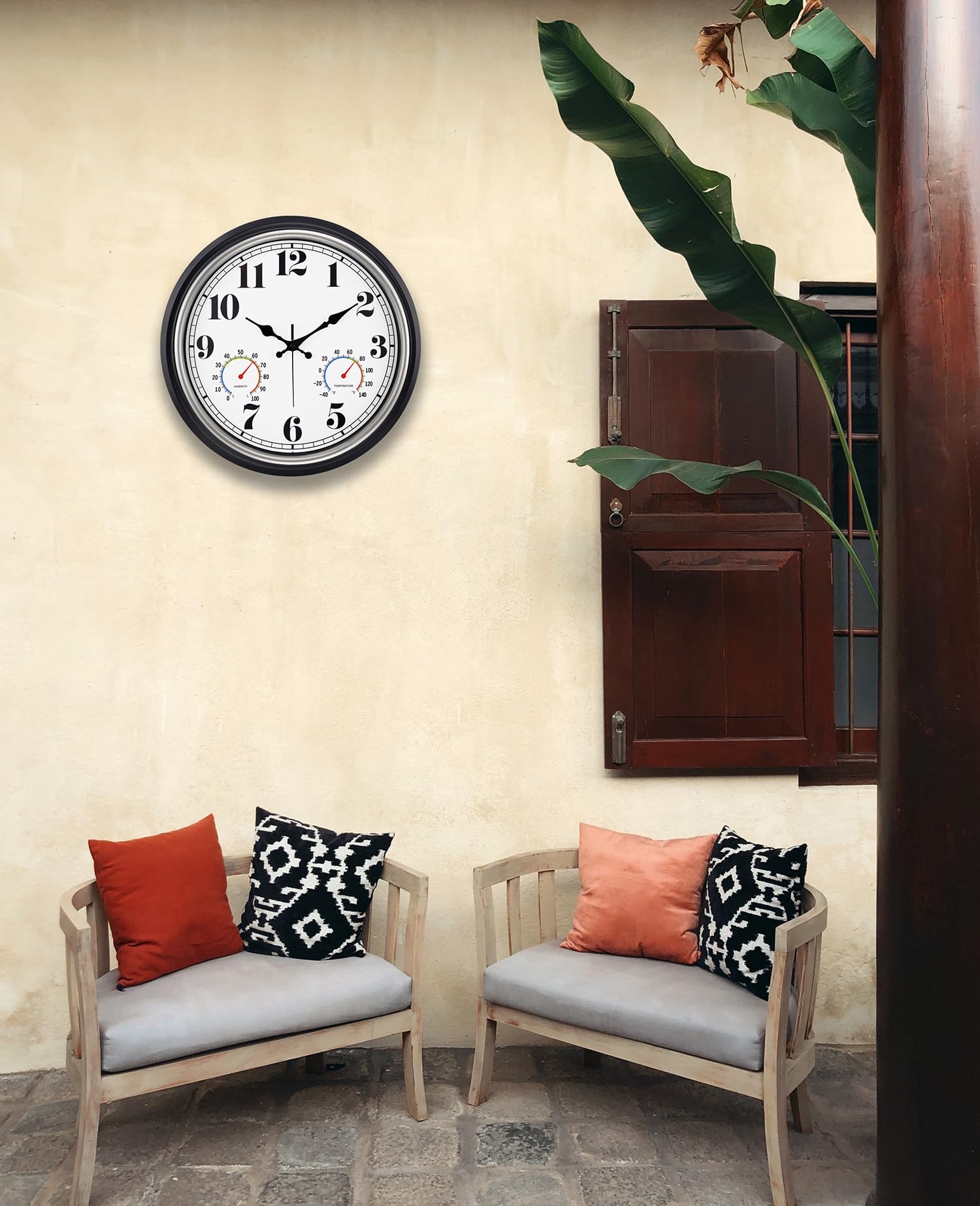 Silent quartz movement keeps environments peaceful without ticking.
