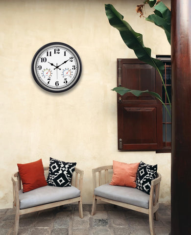Silent quartz movement keeps environments peaceful without ticking.