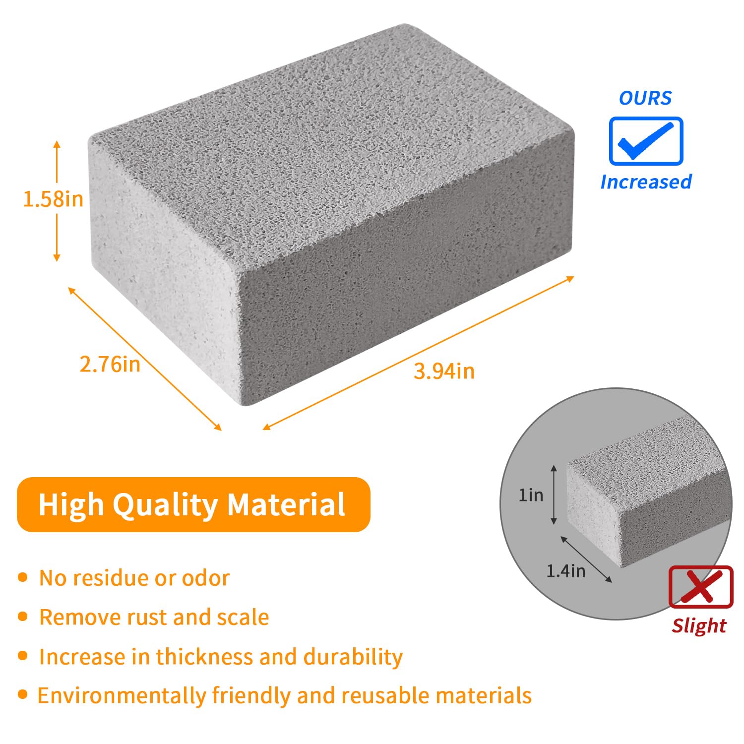 4TH pumice stone demonstrates edge and gap cleaning for tight spaces on grills