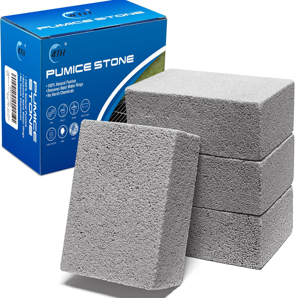 4TH pumice stone grill cleaning block removes carbon buildup for a cleaner grill