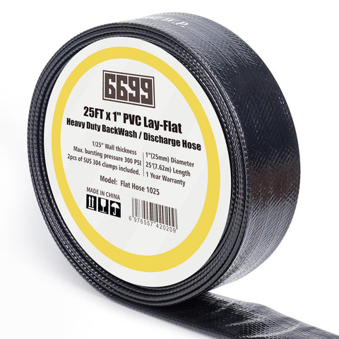 6699 backwash hose connected to a pump for efficient drainage