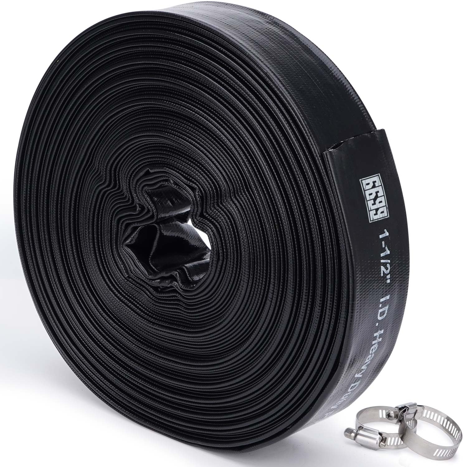 6699 discharge hose 1-1/2 inch lay-flat, 100-foot length for water removal