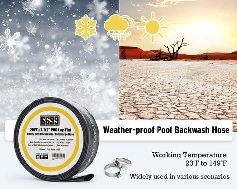 6699 25-foot length provides reach for pools, basements, and yards.