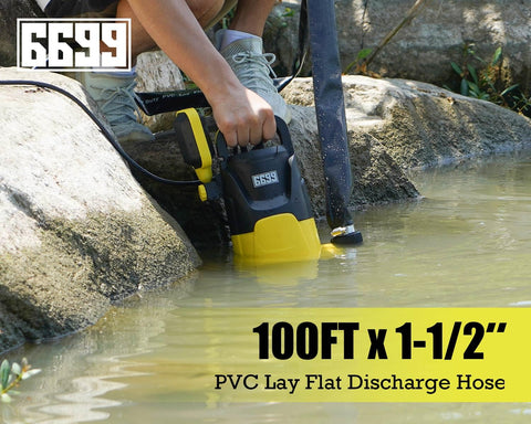 6699 SUS304 clamps secure the hose to the pump for reliable draining