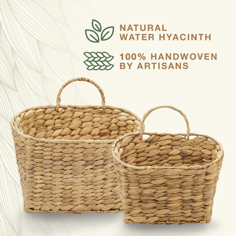 84ECO flower display basket supports fresh or faux florals for seasonal decor.
