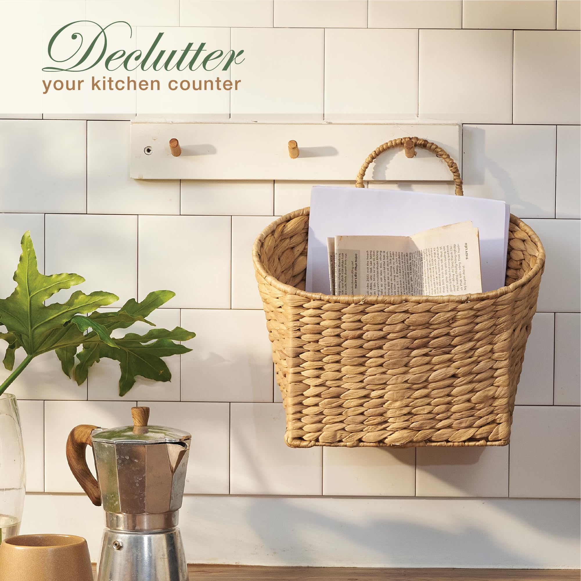 84ECO kitchen and entryway organizer blends practical storage with rustic style.