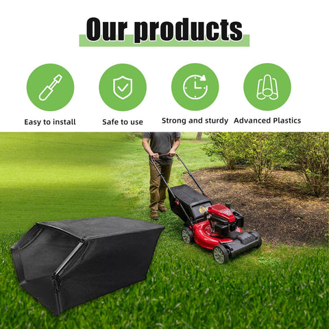 8B8B lawnmower bag model compatibility image explains fit options