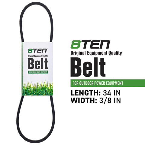 8TEN drive belt compatibility with Cub Cadet and MTD equipment for reliable operation.