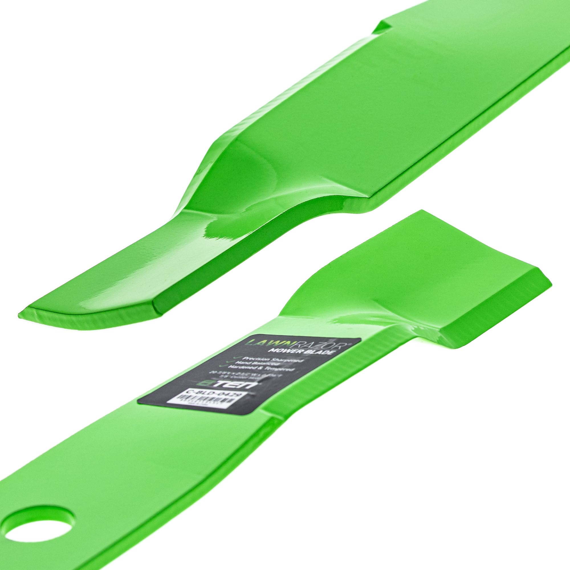 8TEN LawnRAZOR 3-pack pack shot emphasizes value and ready-to-install blades