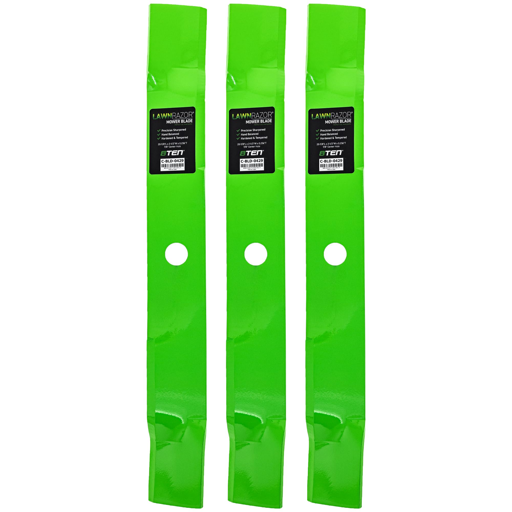 8TEN LawnRAZOR blade for John Deere 60inch deck with precise mulching potential
