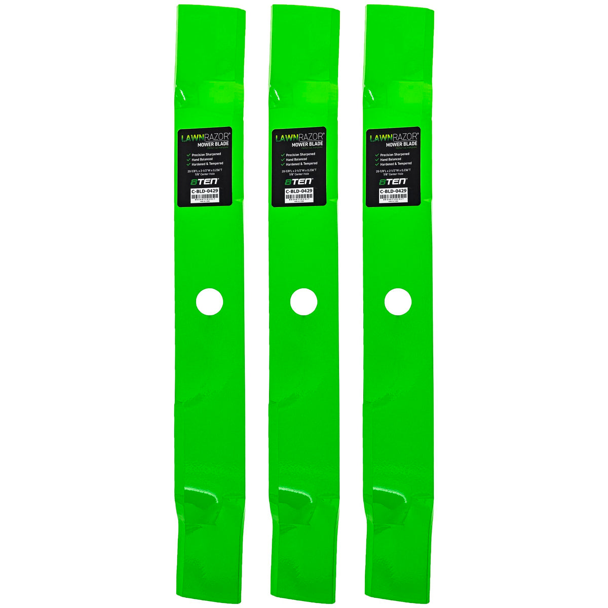 8TEN LawnRAZOR blade for John Deere 60inch deck with precise mulching potential