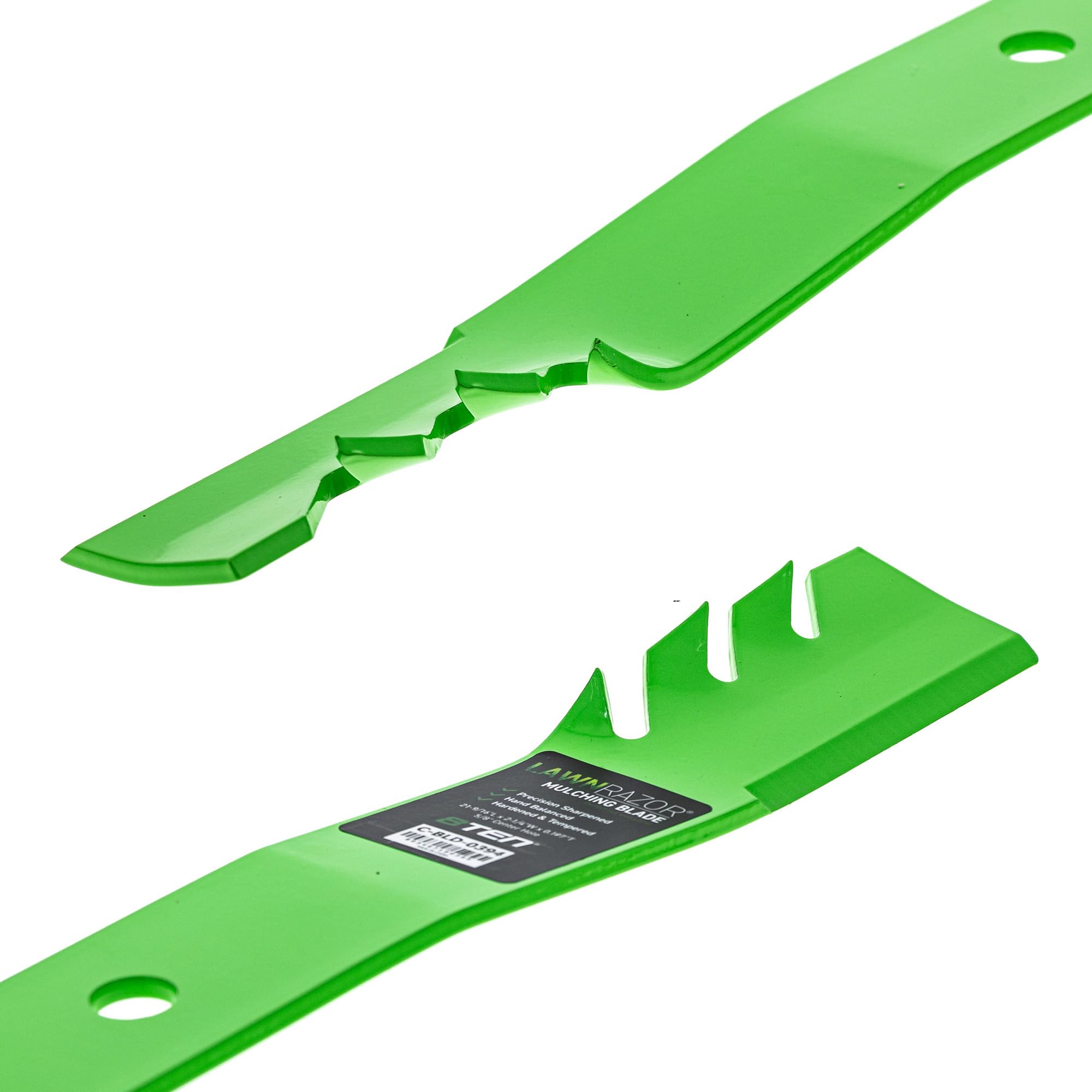 Packaging view of the 2-pack LawnRAZOR blades by 8TEN.