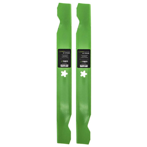 8TEN LawnRAZOR blade set packaging shows compatibility with major mower brands.