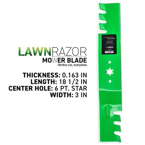 8TEN LawnRAZOR blade with six-point star hole for secure mounting