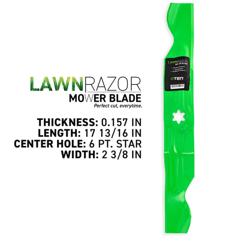 8TEN LawnRAZOR blade for Cub Cadet 942-04056C with strong lift and cut.