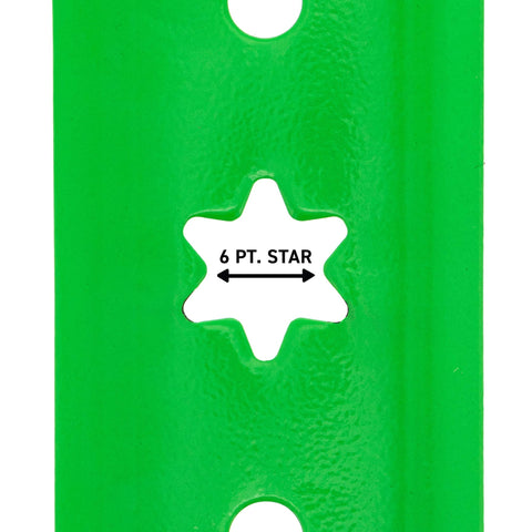 Close-up of 8TEN LawnRAZOR high-lift blades showing elevated cutting edge.