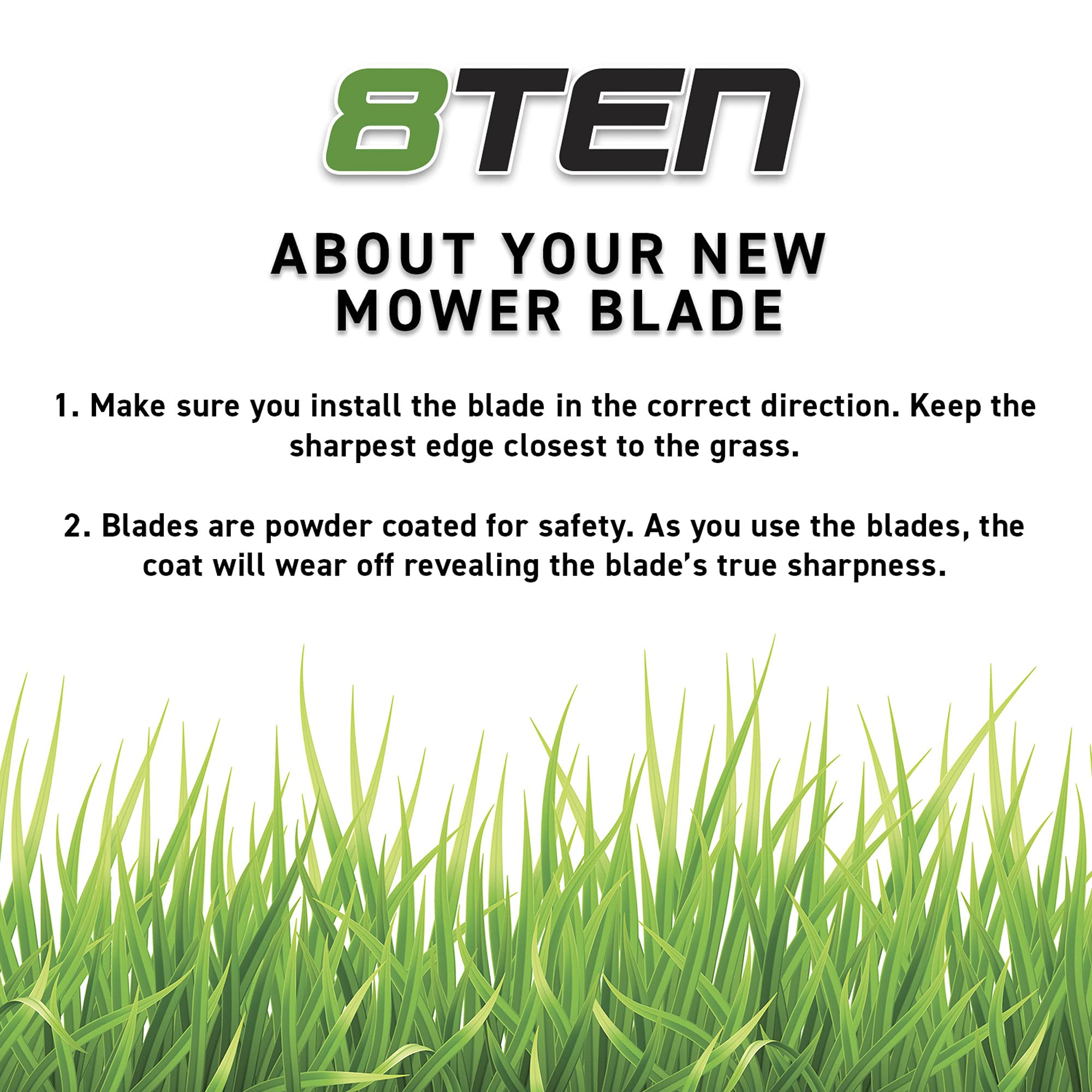 8TEN LawnRAZOR in action mowing thick grass with smooth results