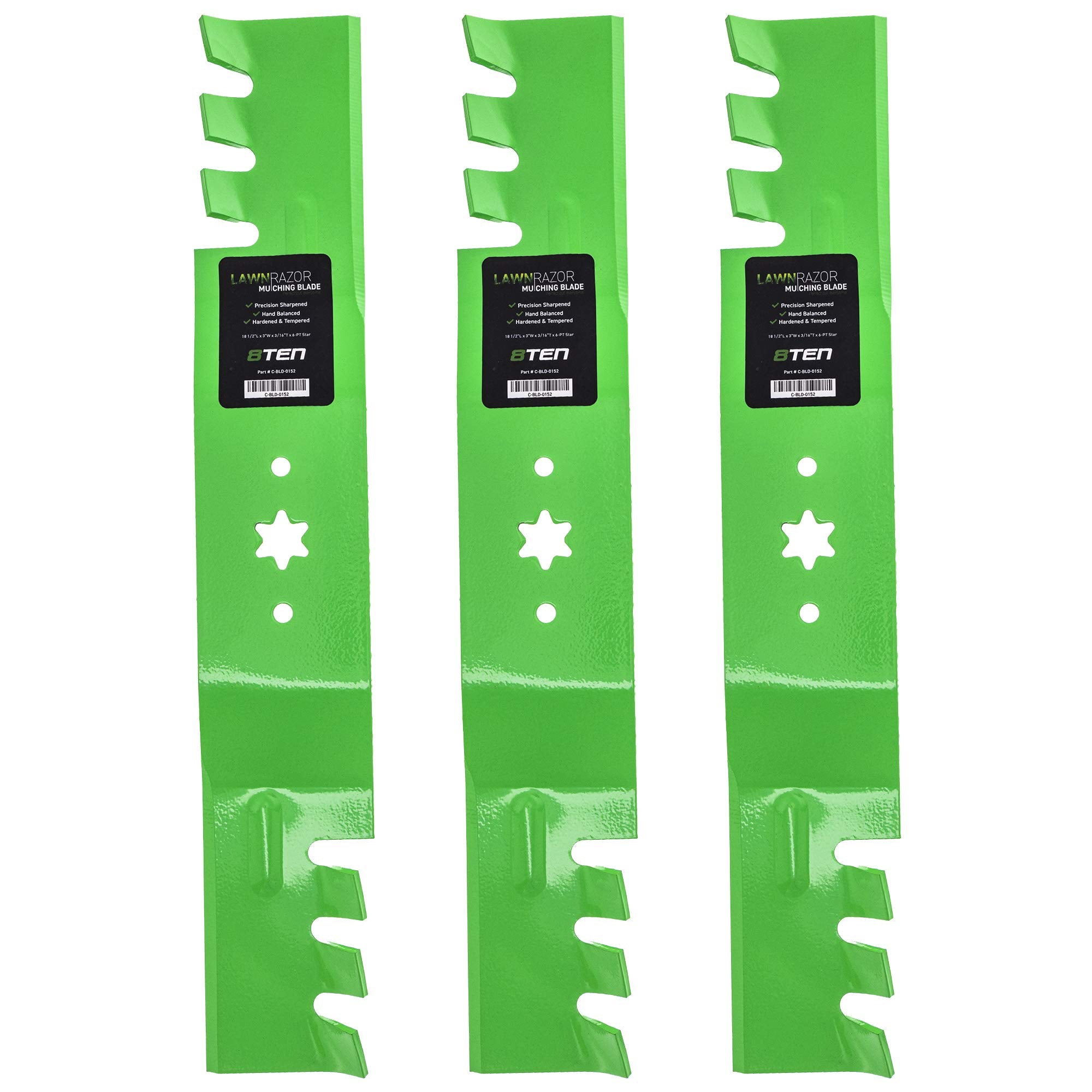 8TEN LawnRAZOR toothed blade for 54 deck delivers precise cutting