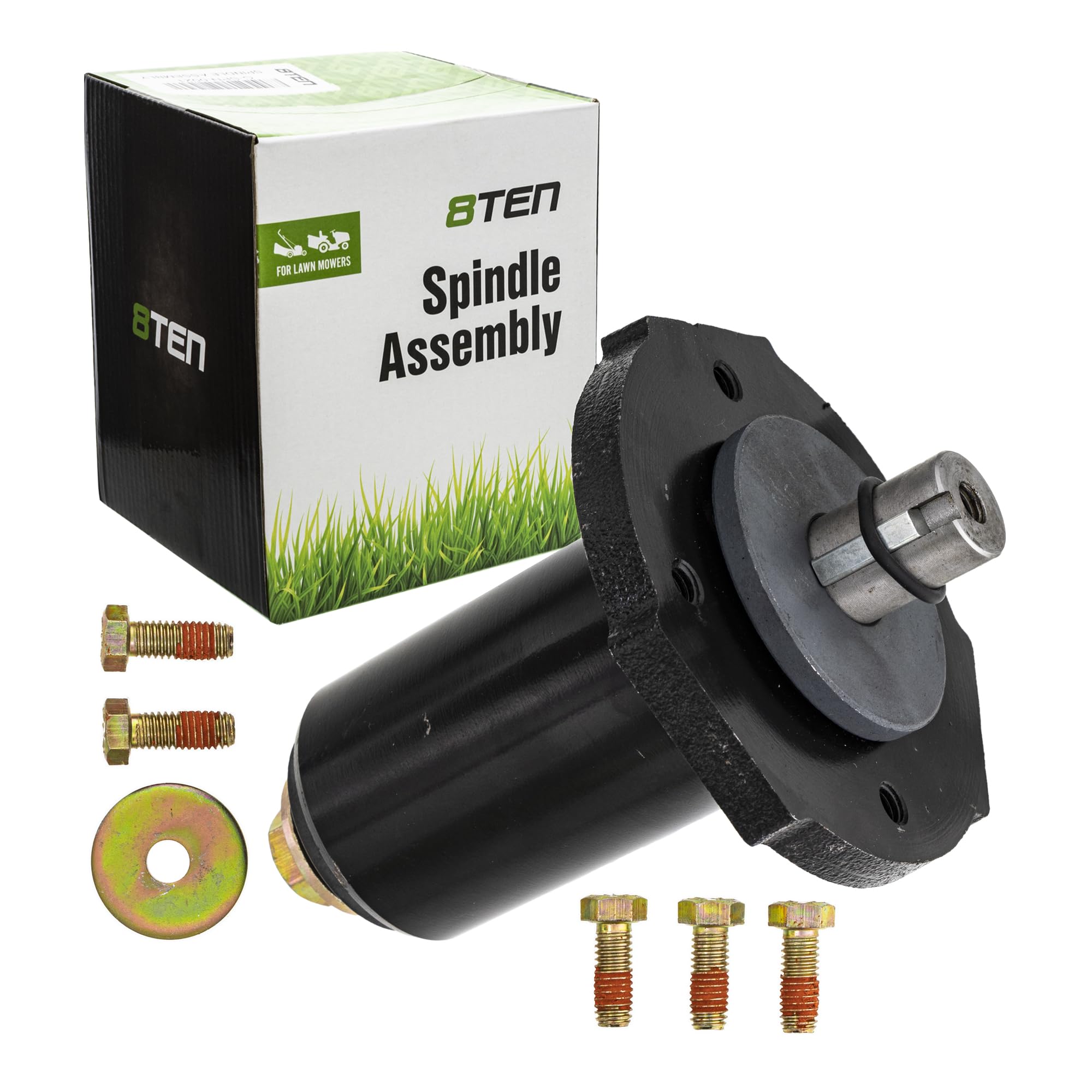 8TEN mower spindle body compatible with Ariens and Gravely for reliable replacement.