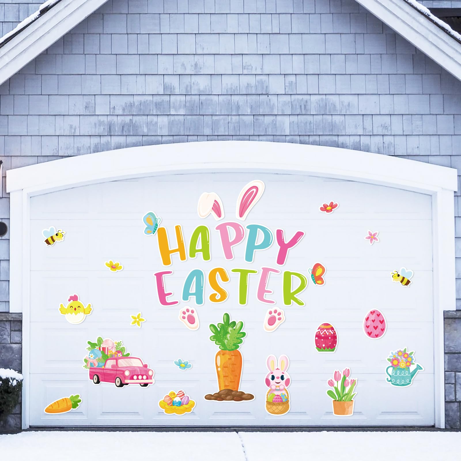 90shine HAPPY EASTER letter magnets decorate metal surfaces with bold messaging