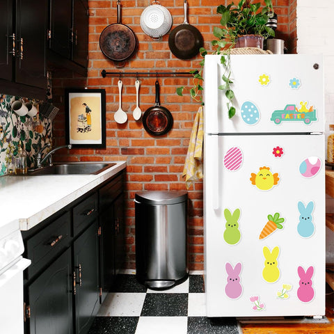 90shine flower magnets brightening a fridge with spring colors