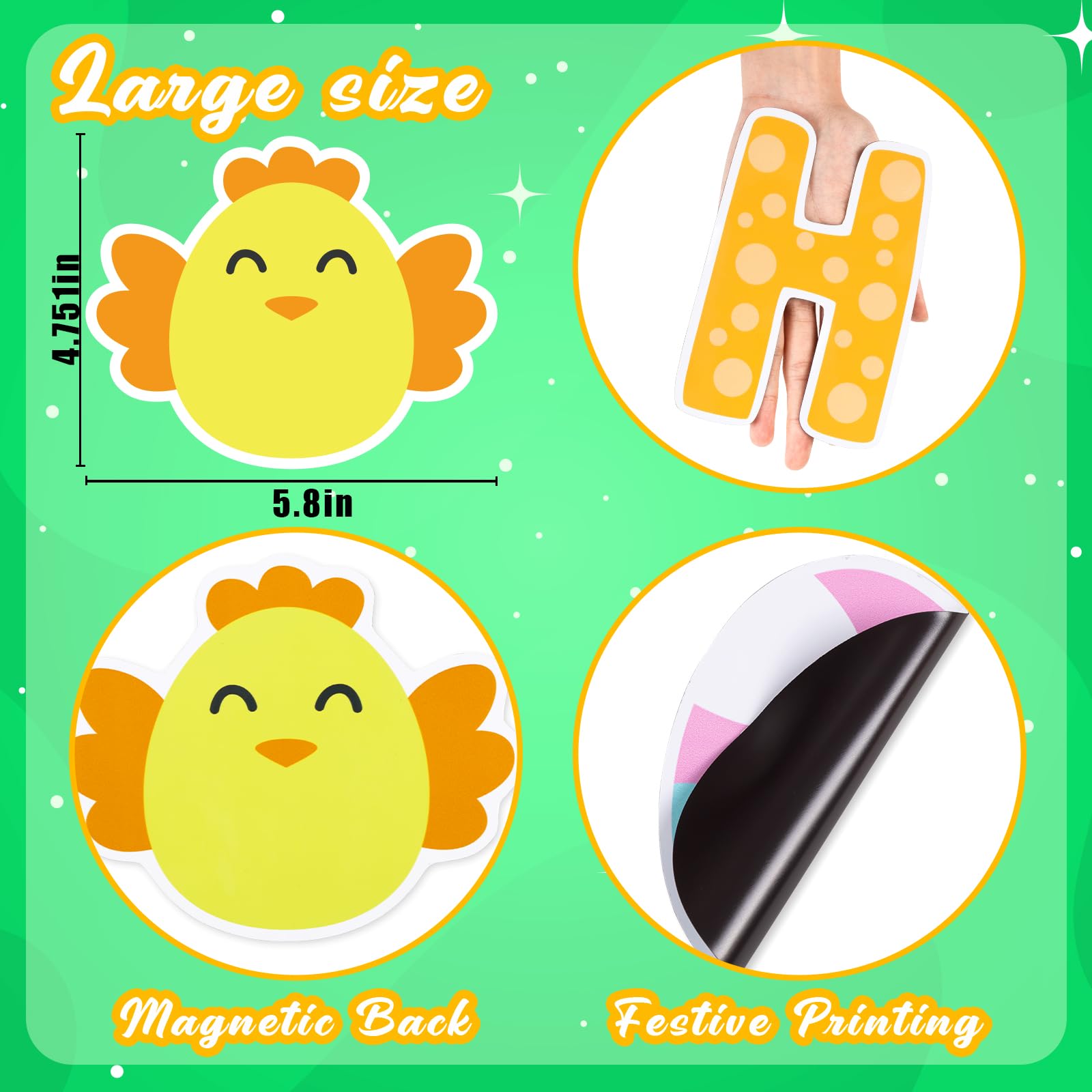 90shine truck magnet adding a cute Easter scene to a metallic surface