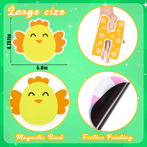 90shine truck magnet adding a cute Easter scene to a metallic surface