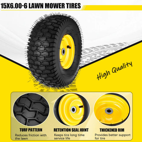 9th Shop assembly-ready tire-wheel kit for quick mower tire changes.