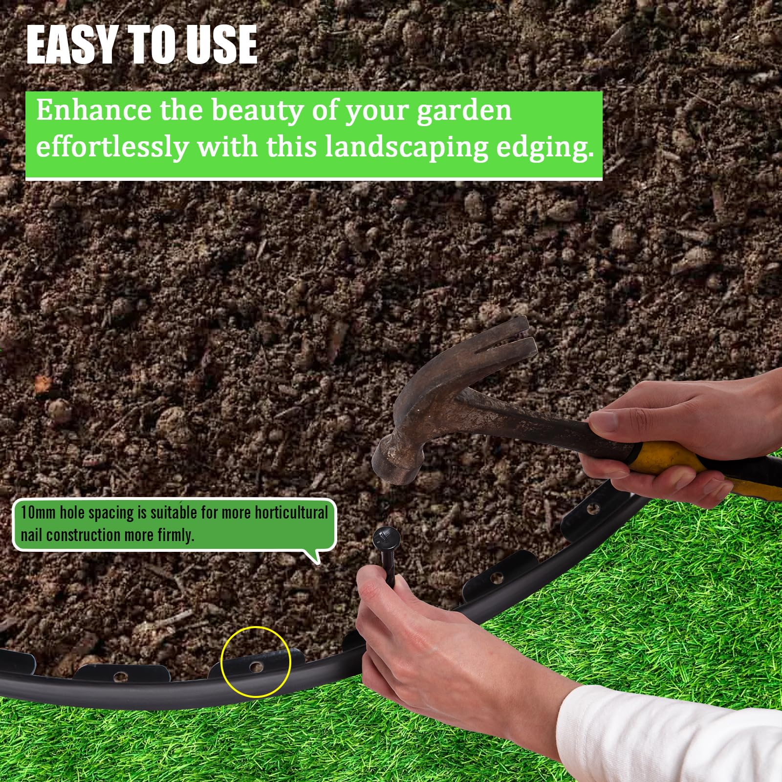 9TH SHOP durable PE edging stays flexible in outdoor use