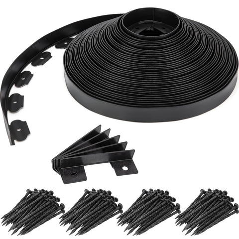 9TH SHOP landscape edging coil in black provides a durable border for clean lawn lines.