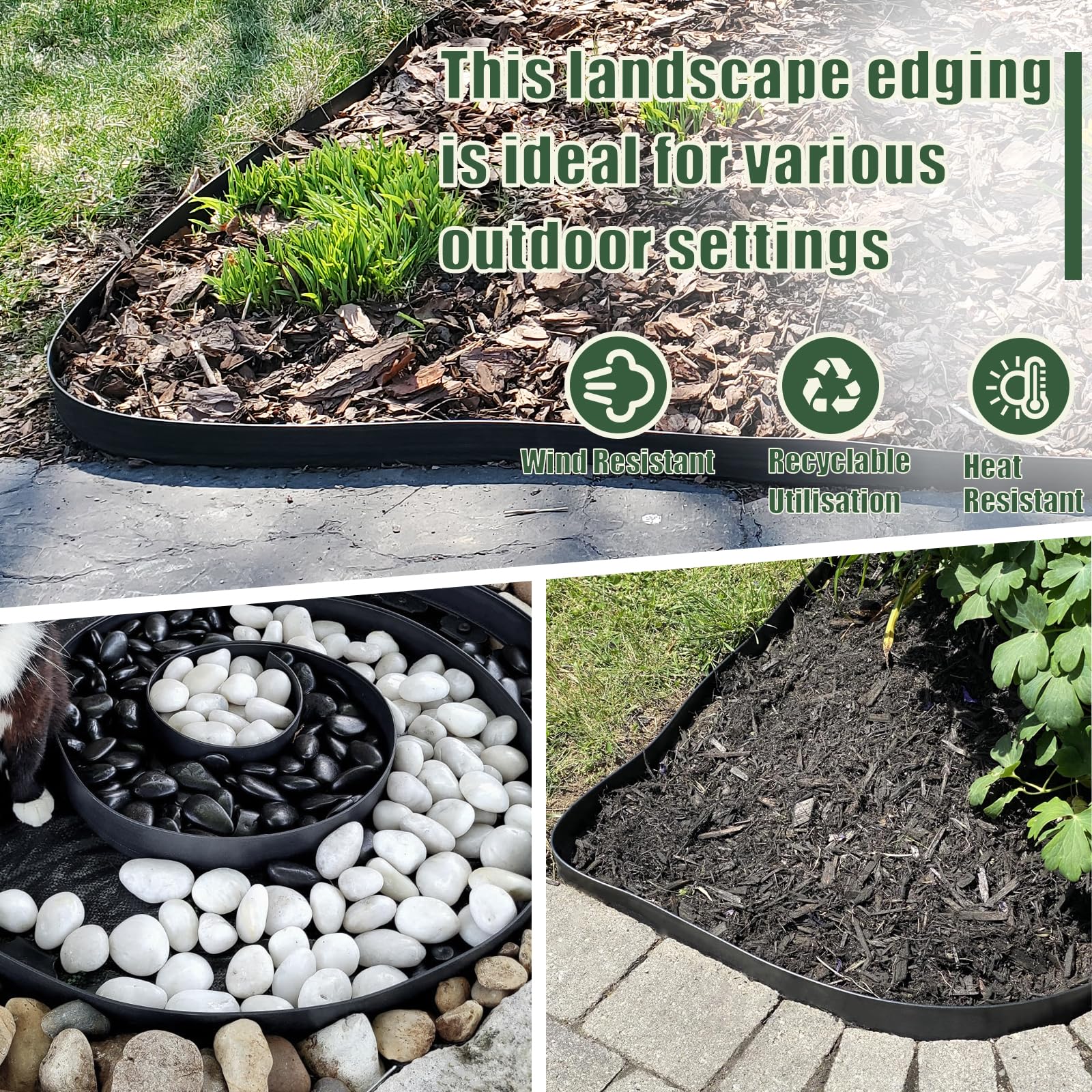 9TH SHOP edging connectors show quick, secure joins for customizable garden borders.