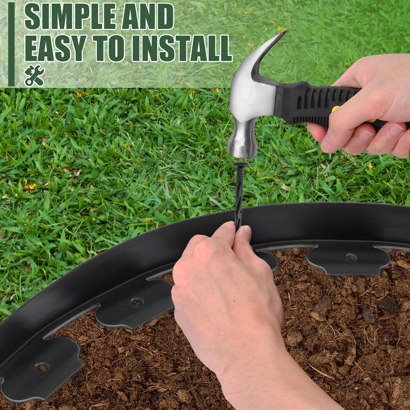 9TH SHOP edging next to pavers demonstrates easy DIY installation.