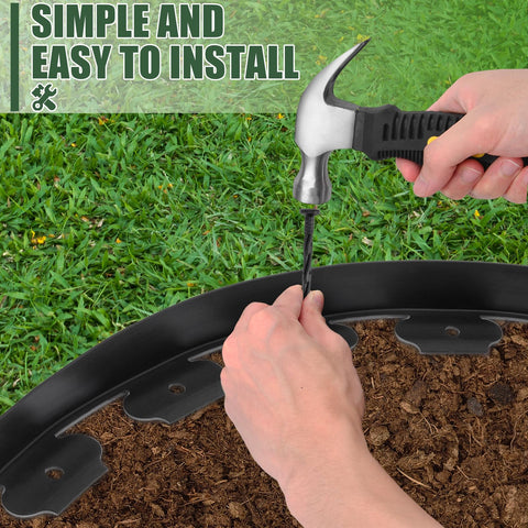 9TH SHOP edging next to pavers demonstrates easy DIY installation.