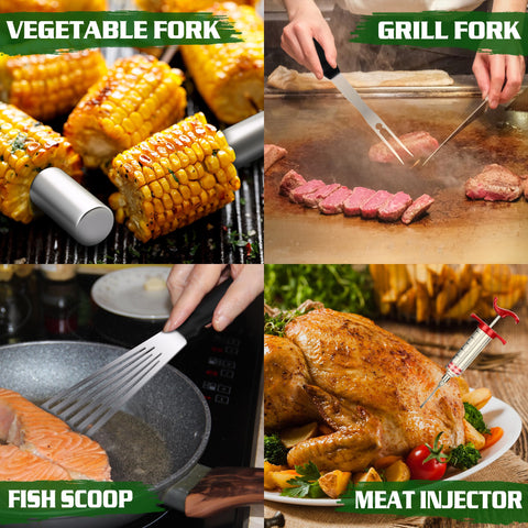 Furnhome meat injector for even flavor distribution on the grill