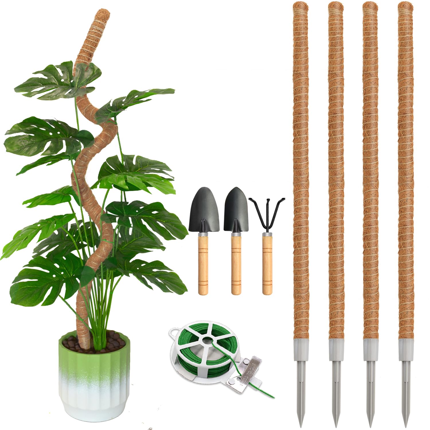 Ledanba moss pole 47.2 inch for sturdy climbing plant support