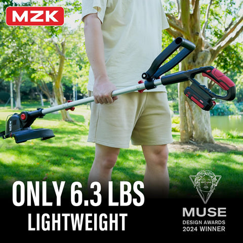 MZK ST12D07 4Ah battery pack for extended trimming sessions.