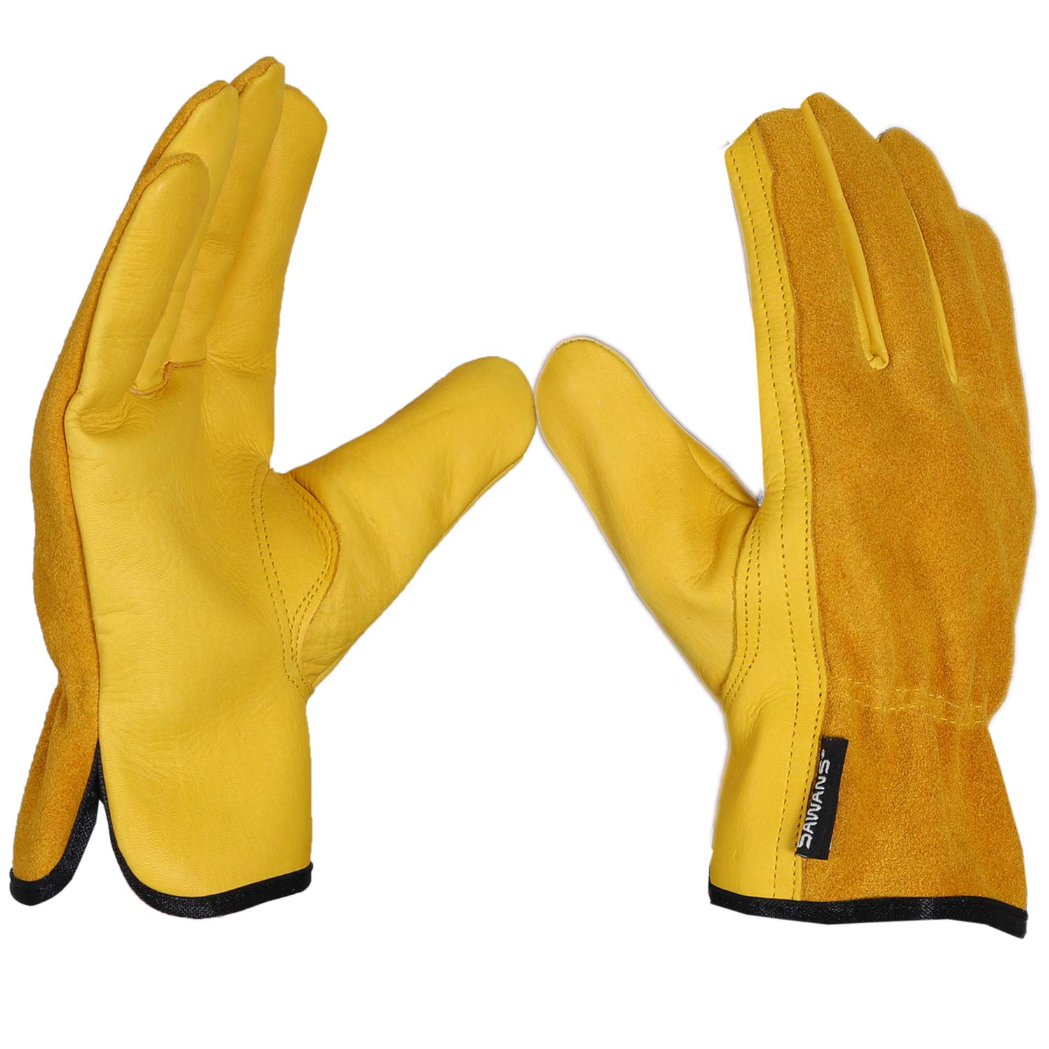 SAWANS leather gloves palm protection for puncture resistance in gardening