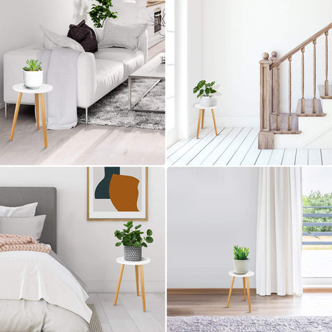 Uneedem plant stand accommodates different pot sizes and shapes