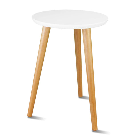 Uneedem wood mid-century plant stand top view showing stable surface for varied pots