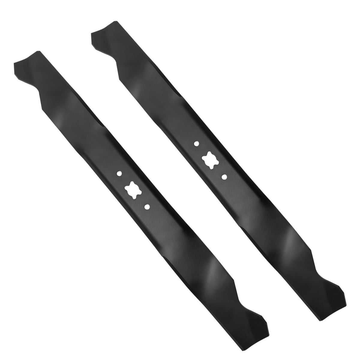 A ABIGAIL 21-inch mulching blade two-pack for quick mower upgrades