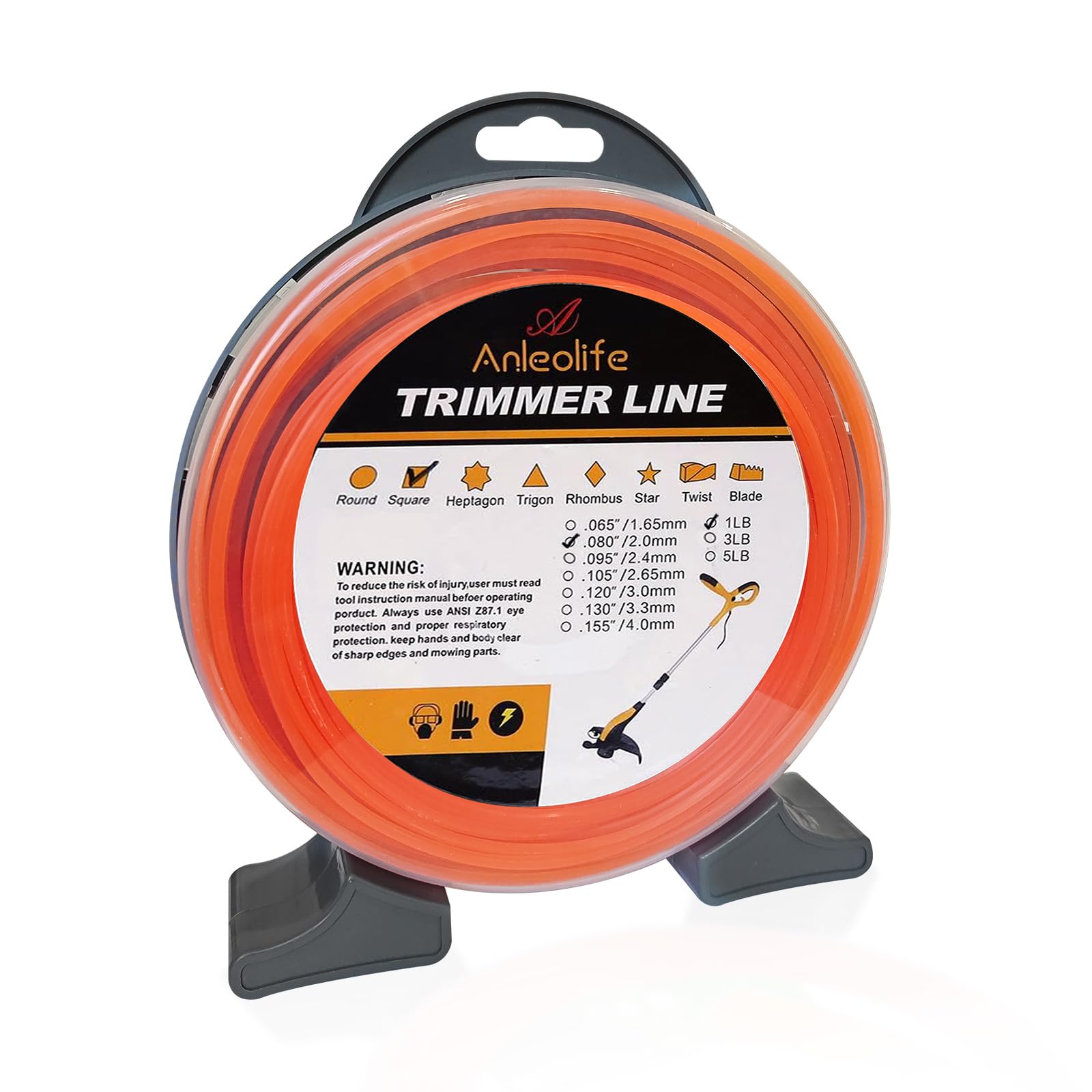 A ANLEOLIFE 1-pound line donut with built-in cutter for fast trim jobs.
