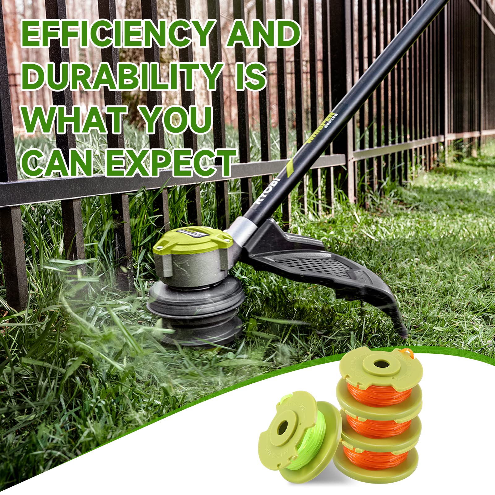 A ANLEOLIFE aerodynamic spool design reduces line snag and improves feed reliability.