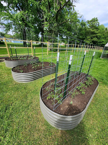 A ANLEOLIFE anti rust metal planter box ready for quick, tool-free assembly