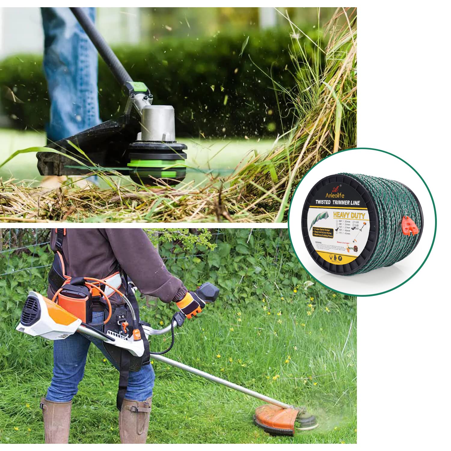 A ANLEOLIFE compatibility with major brands simplifies trimmer line replacement